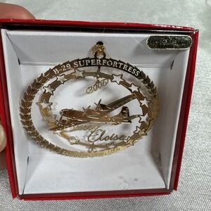 B29 Superfortress Sweet Eloise 2006 Christmas Ornament 24k Gold Flashed Brass